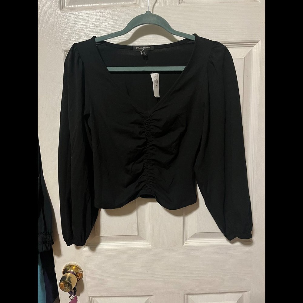 NWT Banana Republic long Balloon sleeve tee XS